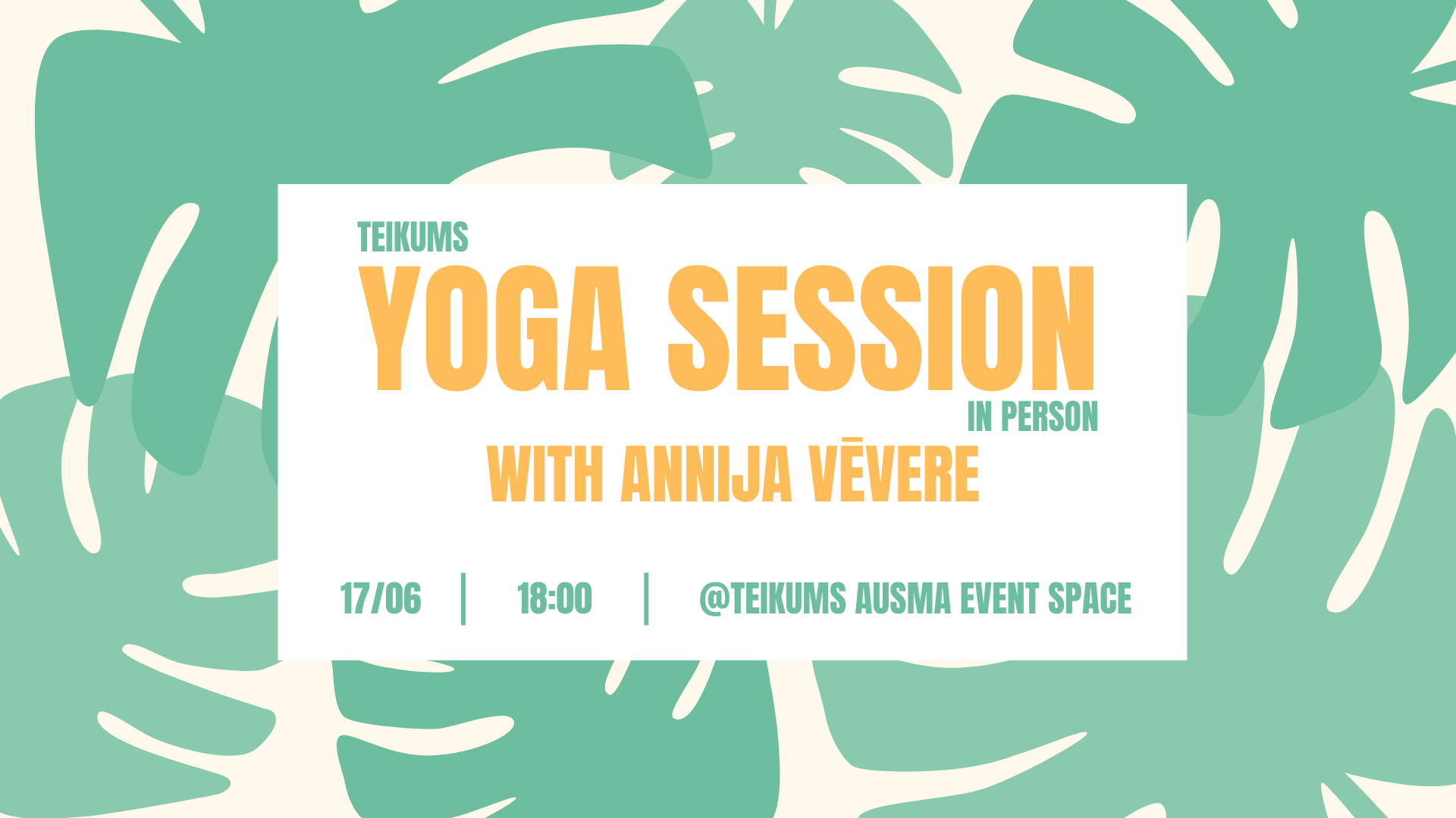 Teikums Yoga Session with Annija Vēvere